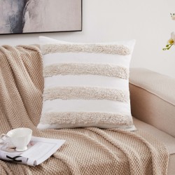 FUNDA DE COJÍN BOHO "RAYAS"